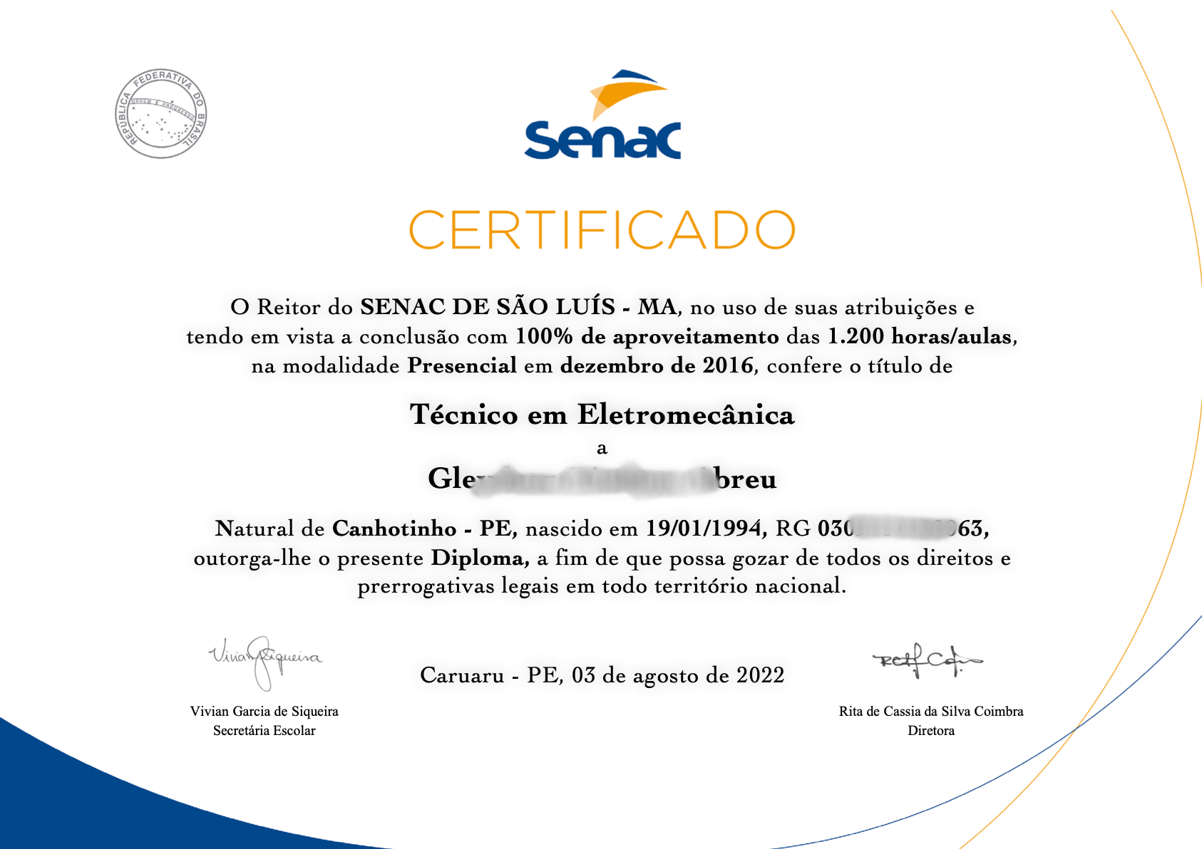 historico certificado escolar